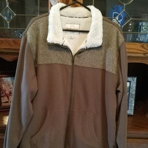 Vintage Sherpa Full~Zip Jacket w/ Sweater Insert